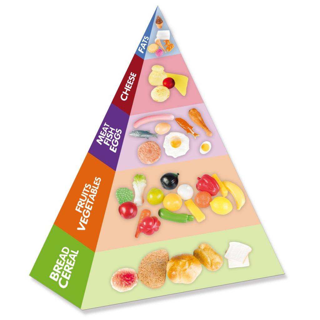 Il gioco insegna a distinguere i diversi gruppi alimentari e l'importanza di una buona nutrizione e una dieta equilibrata. La costruzione della piramide può essere un'attività di gruppo per piccoli gruppi.